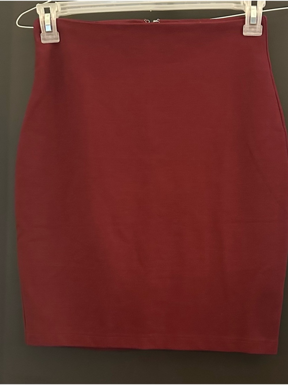 Solemio Deep Burgundy Pencil Skirt